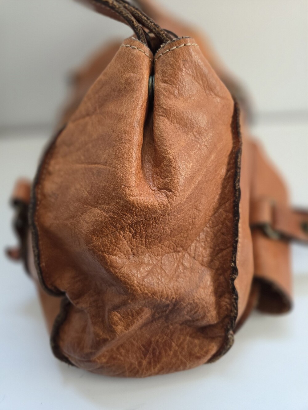 Patricia Nash Milania Convertible Satchel Bag Brown Leather - Picture 6 of 12